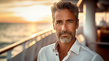 businessman on the yacht portrait of a man respectable 