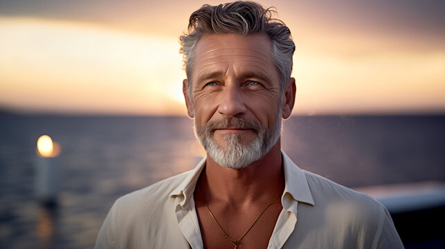 businessman on the yacht portrait of a man respectable 