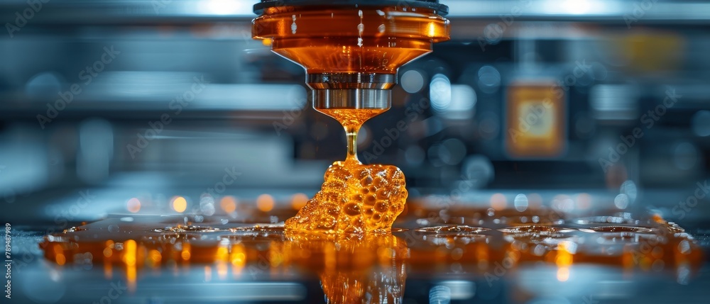 Aufkleber this new generation of 3d printing machine produces a piece of plastic in small spaces. it can be us