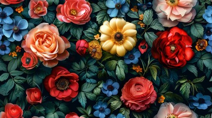 Seamless petal watercolour design