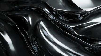 Glossy black gradient wallpaper with black curves, captivating sense of movement
Black glossy wallpaper with gradient black curves and sense of movement concept