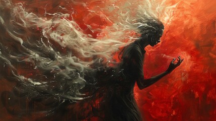 Obraz premium The Physical Transformation, Through the power of movement and expression, a dramatic physical transformation, frailty to strength, despair to hope, Generated AI