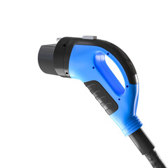 Electric vehicle charging plug isolated on white - 789490376