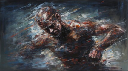 The Physical Transformation,  the power of movement and expression, a dramatic physical transformation, strength, Generated AI.