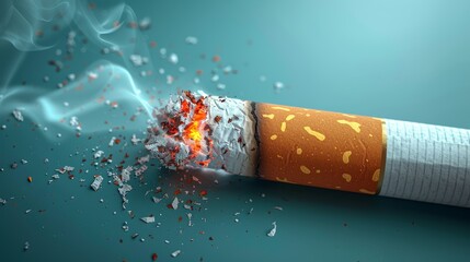 Modern illustration of World No Tobacco Day on May 31st.