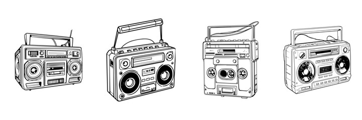 Hand drawn sketch of a cassette 