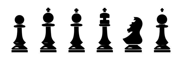 Hand drawn vector illustration of chess