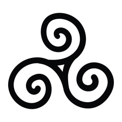 Triskelion symbol tattoo, vector  - obrazy, fototapety, plakaty