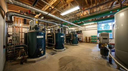 Green Energy Solutions, Geothermal Heating and Cooling Setup in Community Facility