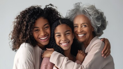 A Joyful Three-Generation Embrace