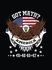 american eagle skull Amireca T-Shirt Design