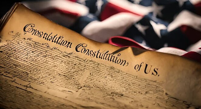 Constitution of the US in a congress.