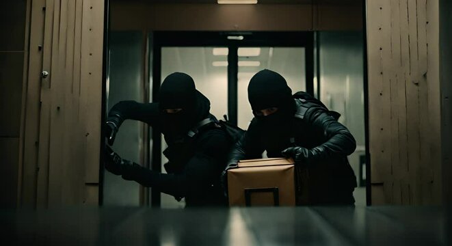 Thieves in a bank robbery.