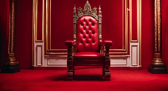 King's red throne.
