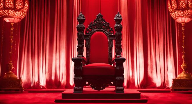 King's red throne.