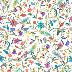 Png seamless flower pattern transparent background