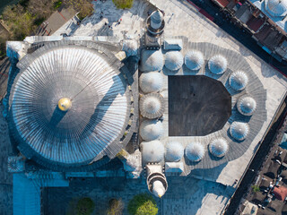 Nurosmaniye Mosque Drone Photo, Eminönü Fatih, Istanbul Turkiye (Turkey)