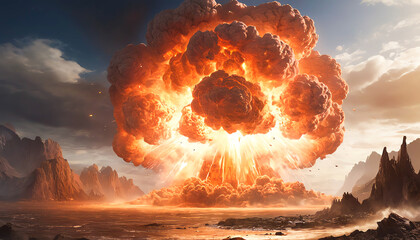 Detonation of atomic bombs or nuclear bombs can cause world destruction 