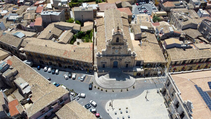 Fototapeta premium aerial pictures made with a dji mini 4 pro drone over Palazzolo Acreide, Sicily, Italy