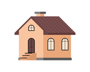 Townhouse architectural building. Vector illustration	