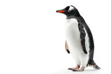 full body penguin isolated on white background