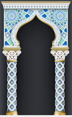 Eastern arch mosaic gate frame
