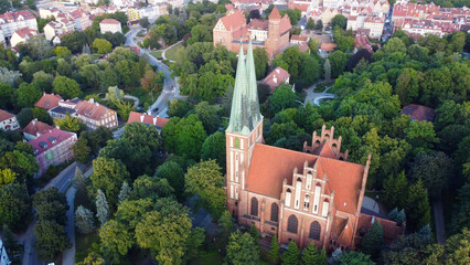 aerial pictures made with a dji mini 4 pro drone over Olsztyn, Poland.