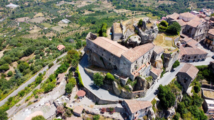 aerial pictures made with a dji mini 4 pro drone over Castiglione di Sicilia, Sicily, Italy.