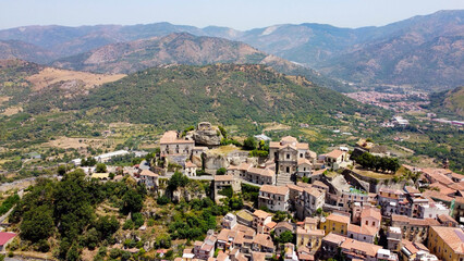 aerial pictures made with a dji mini 4 pro drone over Castiglione di Sicilia, Sicily, Italy.