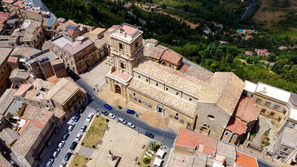 aerial pictures made with a dji mini 4 pro drone over Enna, Sicily, Italy.