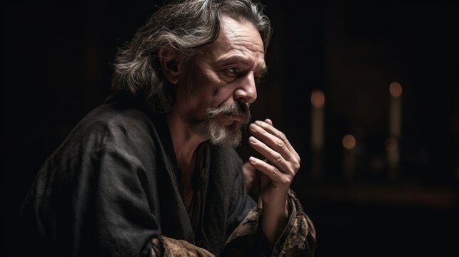 The Shakespearean Soliloquy, Amidst the grandeur of a Renaissance-era castle, an actor delivers a stirring Shakespearean soliloquy. Generated AI.