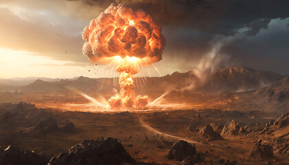 Detonation of atomic bombs or nuclear bombs can cause world destruction 