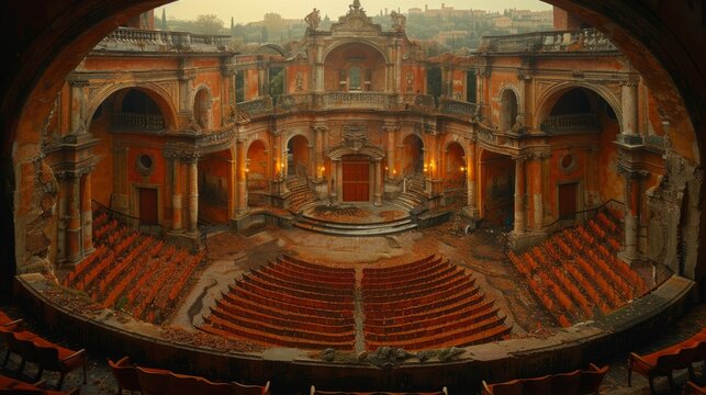 The Shakespearean Soliloquy, Amidst the grandeur of a Renaissance-era castle, an actor delivers a stirring Shakespearean soliloquy. Generated AI.