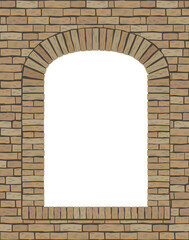Seamless texture of brick window arch