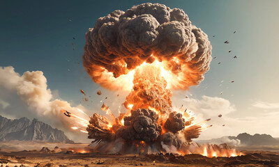 Detonation of atomic bombs or nuclear bombs can cause world destruction 