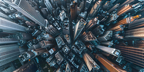 Aerial view of Manhattan new York background - Ai Generated