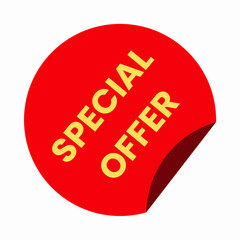 red sale button for special offer