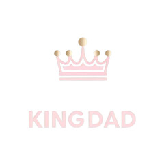 minimalist style shape with text "KINGDAD"