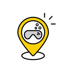 Scuba Diving icon design with white background stock illustration