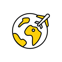 Global icon design with white background stock illustration