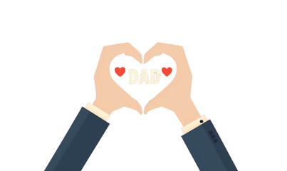 Two hands with the word "DAD"