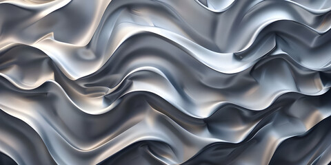 3D Wavy Texture Design, Abstract Wavy Pattern Render, Dynamic 3D Wave Background - Ai Generated