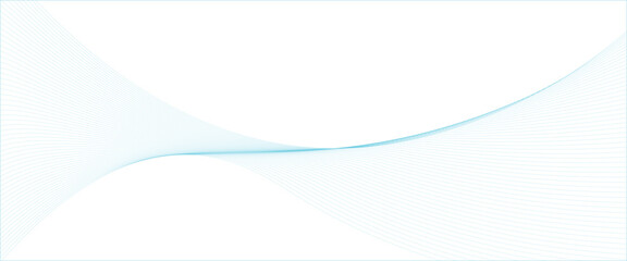 Abstract blue smooth waves on white background.Vector