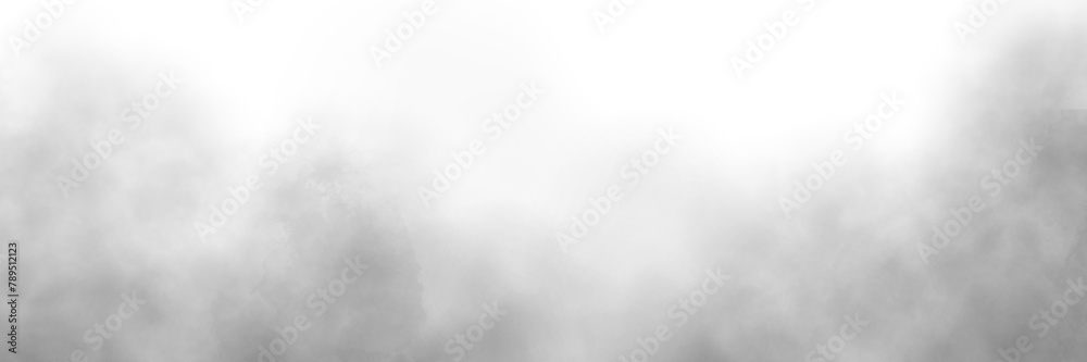 Wall mural abstract smoke texture overlays on transparent background. border from smoke. design element. misty 