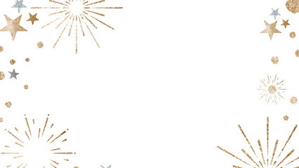 Glittery firework frame png transparent background