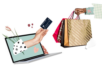 Cashless online shopping png in the new normal with contactless delivery