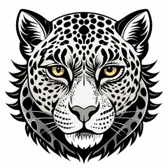 leopard head vector