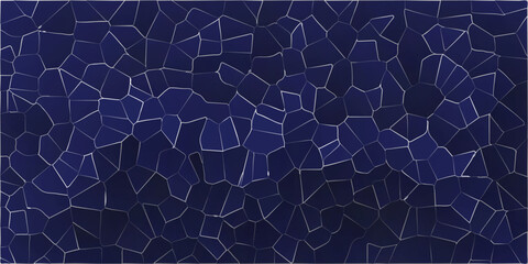 Fototapeta premium Abstract broken glass quartz, geometric retro tiles pattern, voronoi diagram crystalize vintage vector background.