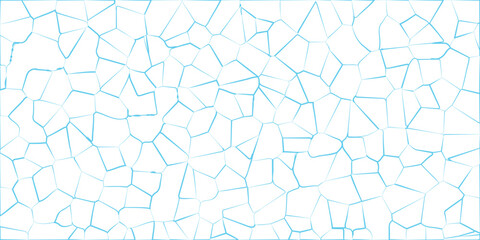 Abstract broken glass quartz, geometric retro tiles pattern, voronoi diagram crystalize vintage vector background.
