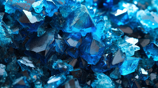Abstract Blue Crystal Textured Background